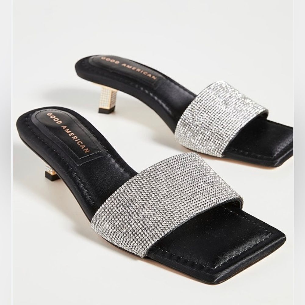 Good American Kickstand Slide Mules